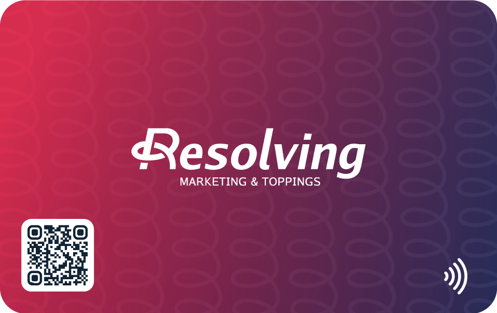 tarjeta-visita-nfc-personalizada-resolving-marketing Mantener el actual. Es perfecto: específico, descriptivo y usa la palabra clave "NFC personalizada"